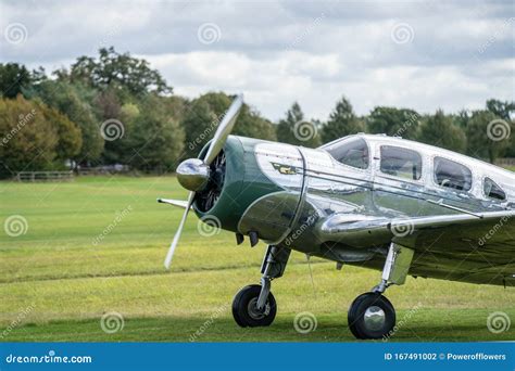 OLD WARDEN, BEDFORDSHIRE, UK ,OCTOBER 6, 2019.Small Airplane Ready To Take Off on the Airfield ...