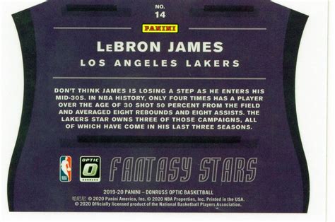 NBAカード2019 DONRUSS OPTIC LEBRON JAMES blog knak jp