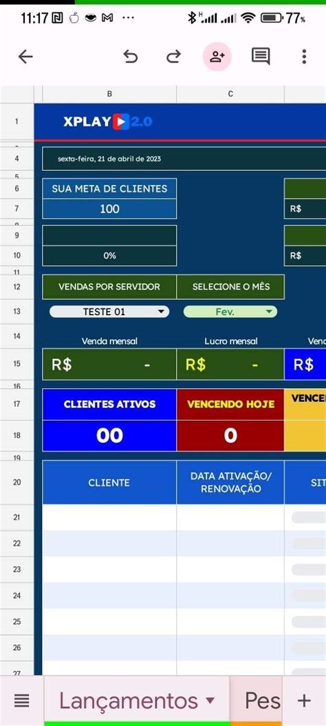 Planilha Gest O De Clientes Iptv Completa Envio Imediato