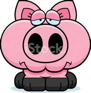 Cartoon Sad Pig Stock Vector | Royalty-Free | FreeImages