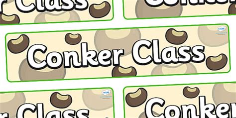 Free Conker Themed Classroom Display Banner Twinkl