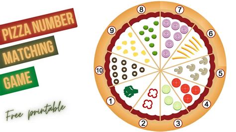 Pizza Number Matching Game Learning Quantities Play With Numbers Free Printable Youtube