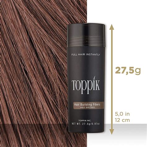 Toppik Medium Brown Hair Building Fibers 12g 27 5g 55g Hair Loss Thin Hair Volumizing Hair Fiber