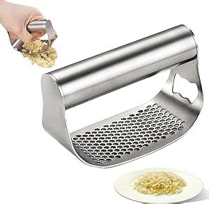 Amazon 2024 New Stainless Steel Garlic Presser Garlic Press