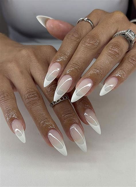 Elegant Bliss Captivating Wedding Nail Designs Pointy Tips French