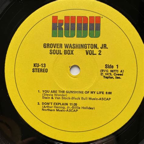 Yahoo オークション USオリジナル盤 GROVER WASHINGTON Jr SOUL BOX