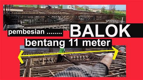 Pembesian Balok Bentang 11 Meter YouTube