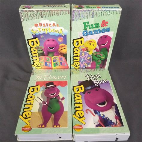 Barney Classic Collection Lot 6 Vhs Concert Talent Show Fun And Games Musical Barney And Friends