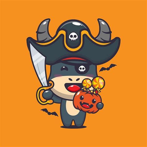 Buffle De Pirates Mignons Le Jour De L Halloween Illustration De