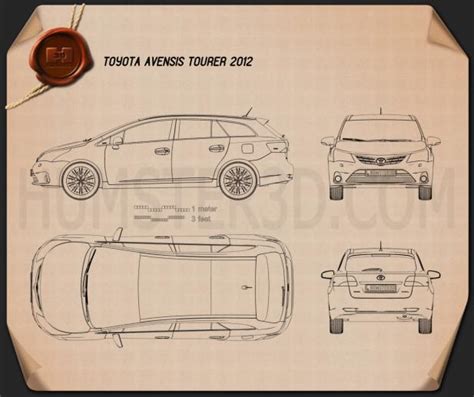 Toyota Avensis Tourer Blueprint Hum D