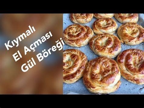 KIYMALI EL AÇMASI GÜL BÖREĞİ Gıda Yemek tarifleri Yemek