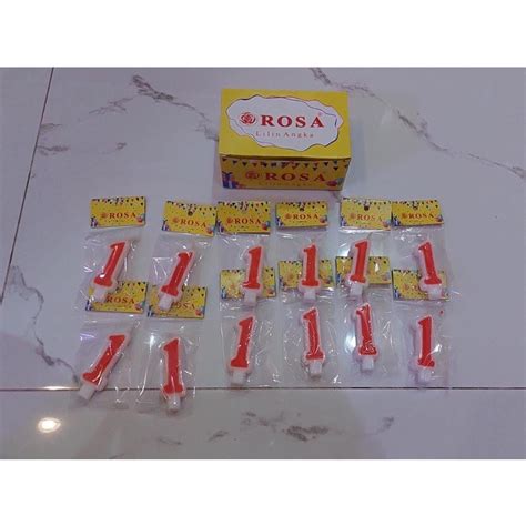 Jual Lilin Angka Merah Putih Kecil Harga Per Lusin 12 Biji Shopee