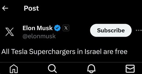 Elon Musk Now All Tesla Supercharges In Israel Are Free 9GAG