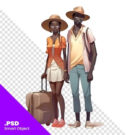 Premium PSD Vector Fashion Illustration Of Stylish African American