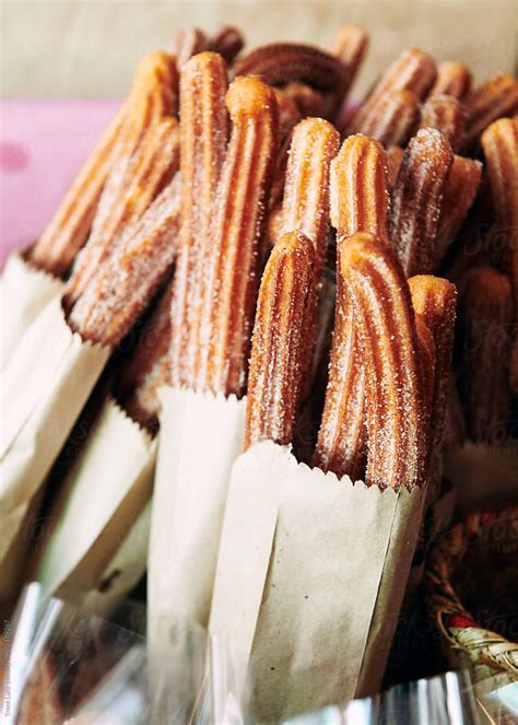 Bags Full Of Fresh Churros At A Market In Mexico City By Stocksy