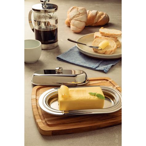 Tramontina Ciclo Stainless Steel Butter Dish With Cover Tramontina