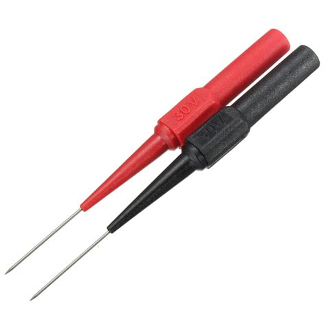 Insulation Piercing Needle Non Destructive Multimeter Test Probes Red Black