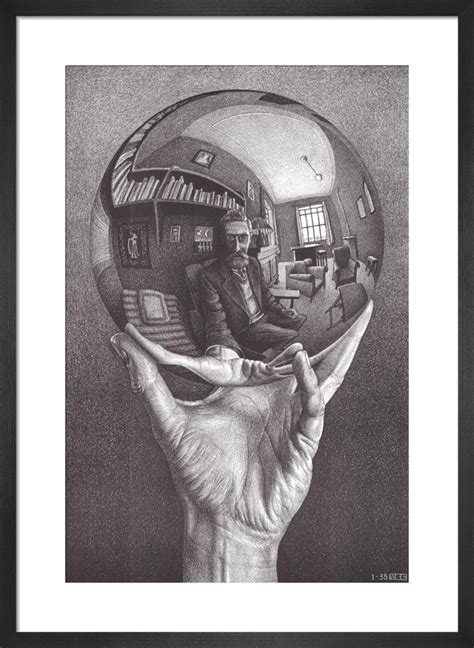 Hand With Sphere Art Print By M C Escher King And Mcgaw