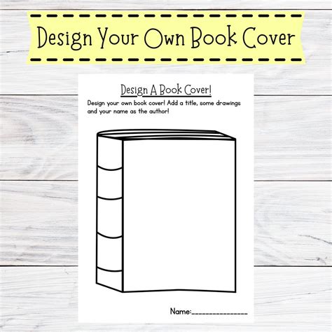 design   book cover printable kids activity   etsy