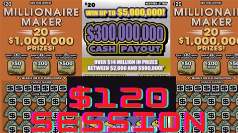 Millionaire Maker Cash Pay Outny Lotto Scratch Offs