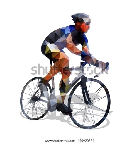 Cycling Abstract Geometrical Vector Road Cyclist Stock Vector Royalty