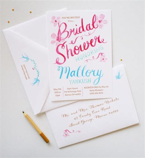 Unique Bridal Shower Invitations | Mospens Studio