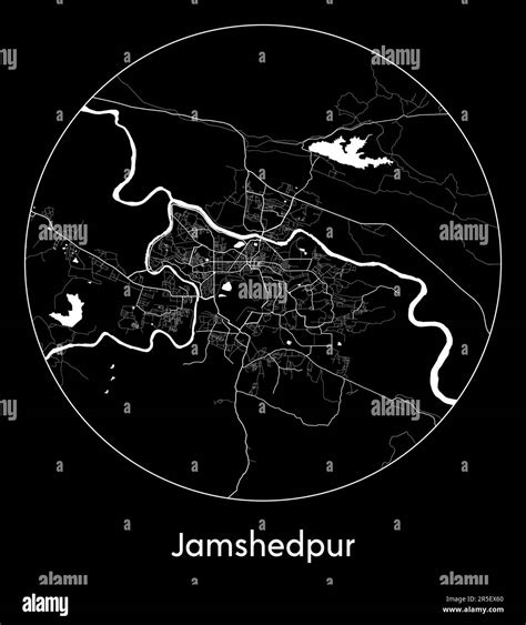 Mapa De La Ciudad Jamshedpur India Asia Ilustración Vectorial Imagen Vector De Stock Alamy