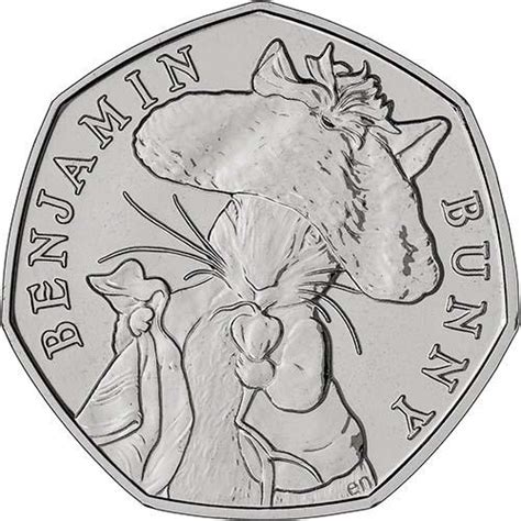 Fifty Pence 2017 Benjamin Bunny, Coin from United Kingdom - Online Coin ...