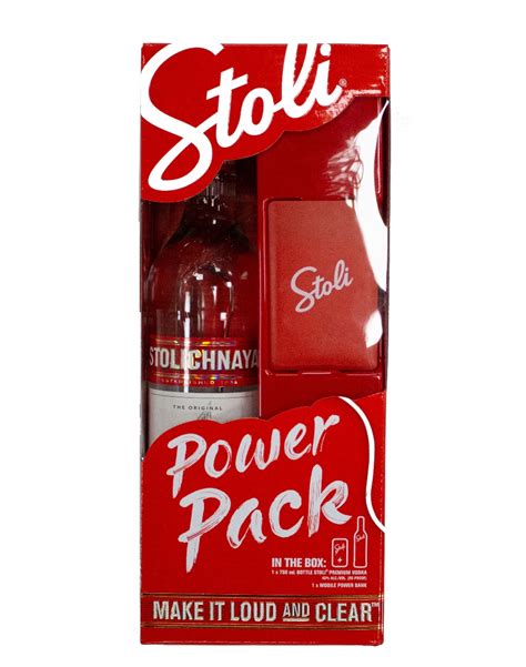 Stolichnaya Vodka Latvia Gft Pk W Power Bank 750ml Liquor Store Online