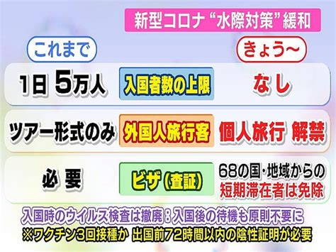 ほぼ「コロナ前」に戻る形新型コロナの水際対策が大幅緩和 11日から変わった“入国者数の上限とビザ” ライブドアニュース