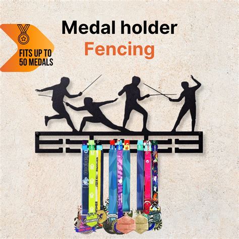 Fencing Player Medal Holder Fencing Lover Hanger Gift Medal Display