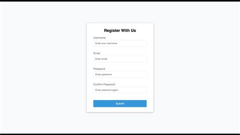 Create SignUp Form With Validation Using HTML CSS JS HTML CSS JS