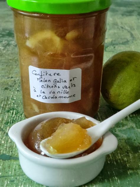 Confiture de melon galia au citron vanille et cardamome allégée en