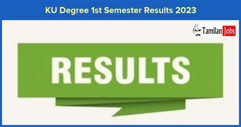 KU Degree 1st Semester Result 2023 Released Check Kakatiya University