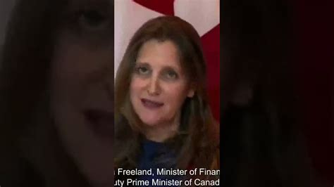 Finance Minister Chrystia Freeland Cuts Disney Plus YouTube