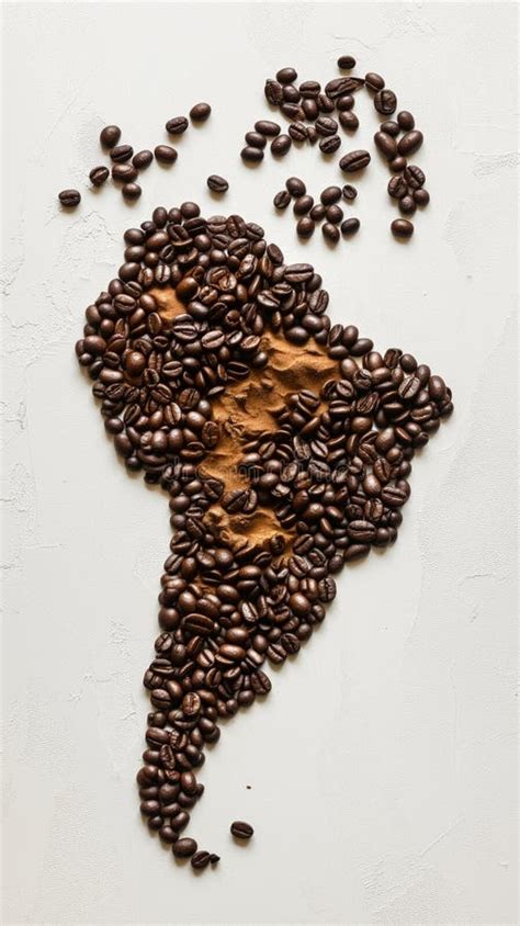 Coffee Bean Map of the World, a Unique Blend of Geography and Caffeine ...