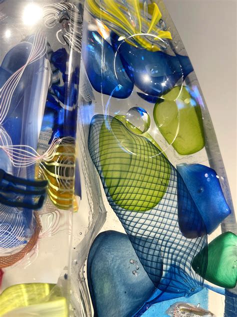 Intersection - Cast Glass Sculpture by Wes Hunting - Philabaum Glass