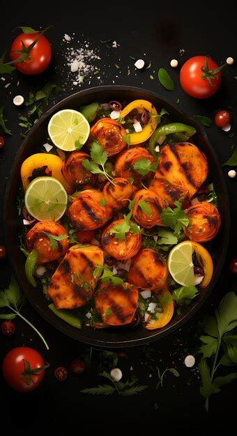 Premium Photo Design Of Tandoori Chicken Dish Poster With Tandoor