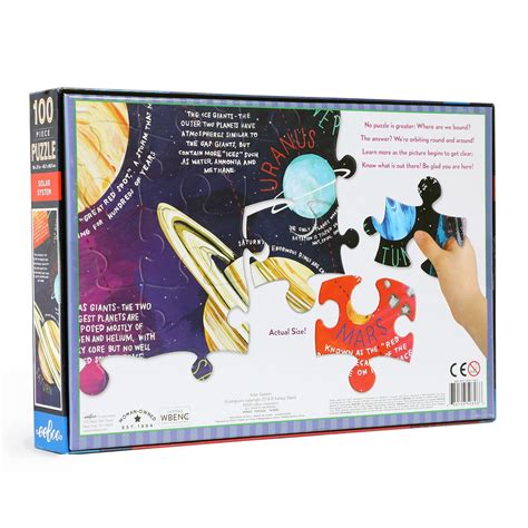 Solar System Space Educational 100 Piece Puzzle Eeboo For Kids Ages 5