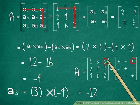 How to Find the Determinant of a 3X3 Matrix: 12 Steps