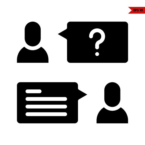 Person With Question Mark In Speech Bubble Glyph Icon Vector