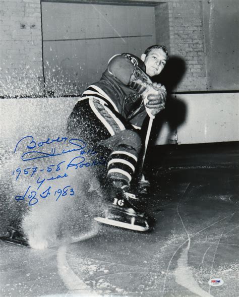 Bobby Hull Signed Blackhawks 16x20 Photo Inscribed 1957 58 Rookie Year