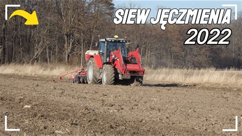 Siew jęczmienia jarego 2022 Massey Ferguson na startfire Massey