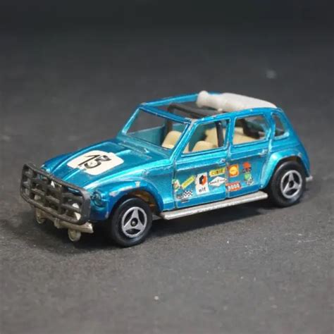 MAJORETTE CITROËN DYANE Rallye 1 60 Blue Vintage Diecast Model Car EUR