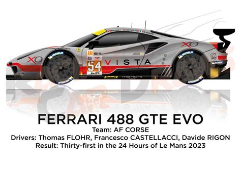 Ferrari 488 GTE EVO n.54 thirty-first 24 Hours of Le Mans 2023