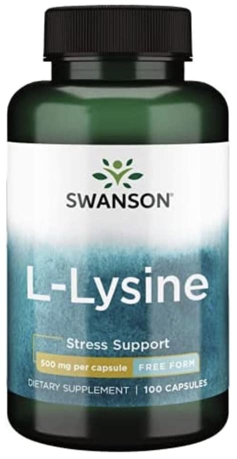 Swanson L Lysine 500 mg 100 капс купить по низкой цене