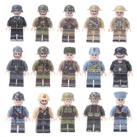 Lego man Compatible with LEGO World War II military figures, American ...