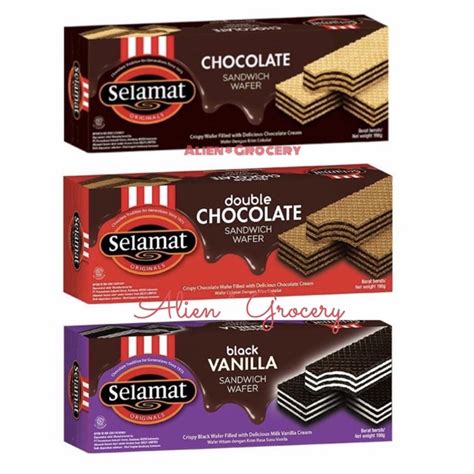 Jual Wafer Selamat Gram Gr Box Kotak Black Vanilla Double Chocolate