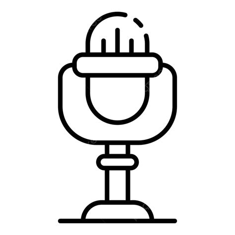 Studio Microphone Icon Outline Vector Microphone Drawing Outline