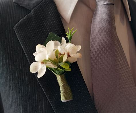 Lapela para Noivos Hortênsias Casamento Broche c 6 Foll